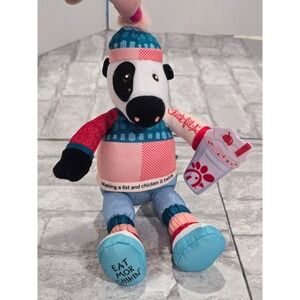 Chick-fil-A Christmas 2023 7" Plush Peppermint Milkshake Cow Toy 10" LIMITED